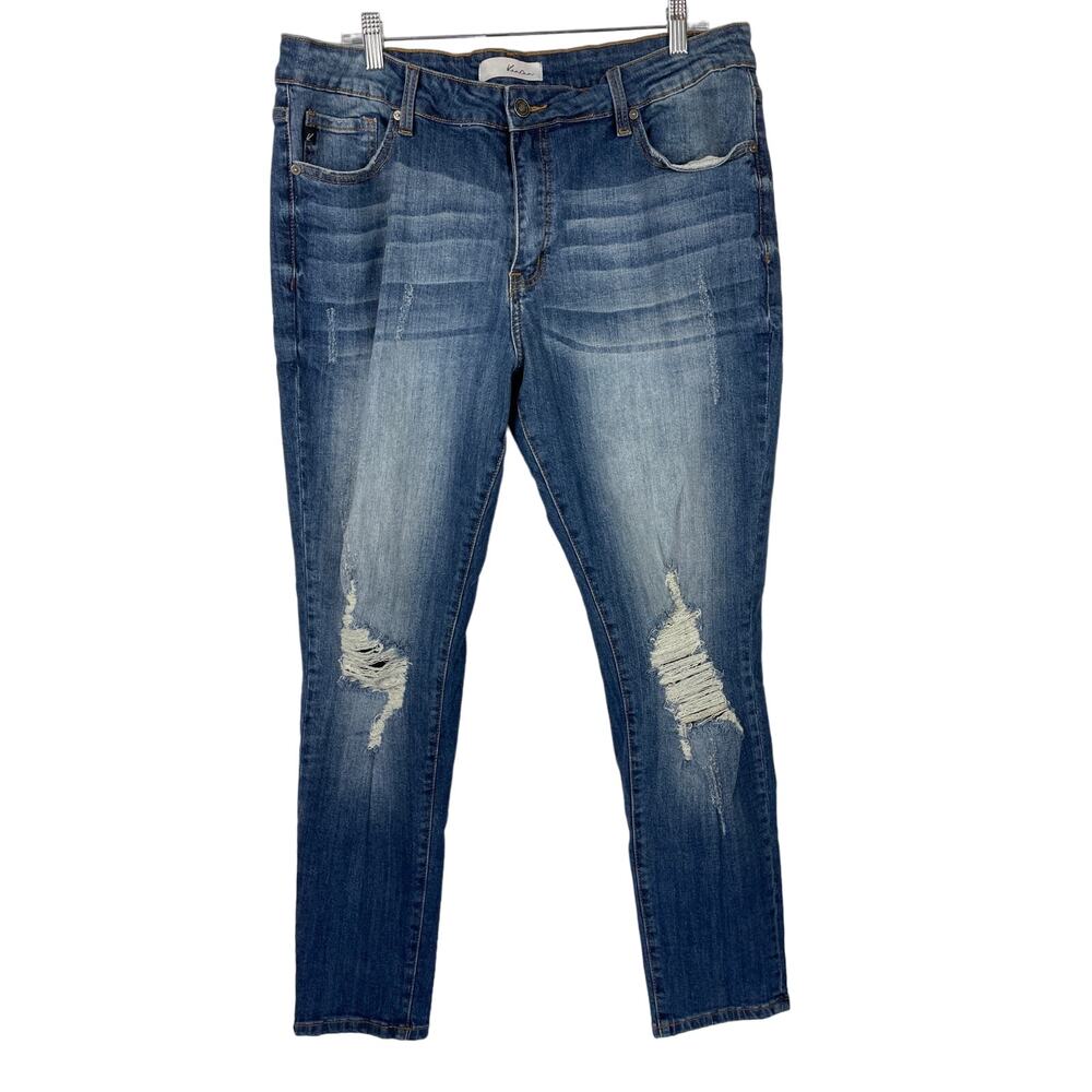 KanCan Distressed Whiskering Distressed Women's Jean's Sz 3XL